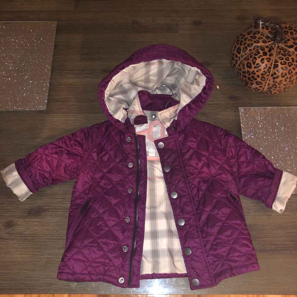 Burberry quilted coat jacket toddler baby girl 12m